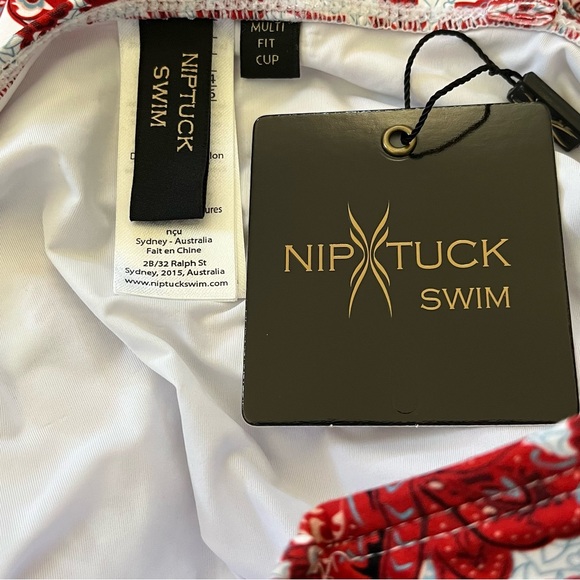 NEW Niptuck Women’s Sakina Floral Joanne One Piece Slimming Swimsuit size 4 Red - Picture 5 of 8